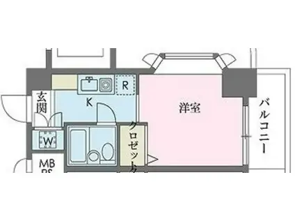ウインベルソロ国分寺1(ワンルーム/3階)の間取り写真