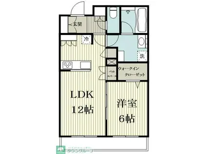 TWIN ROCKS N(1LDK/3階)の間取り写真