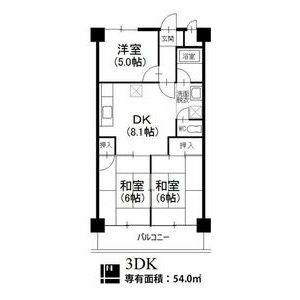 ジュネス21(3DK/2階)の間取り写真