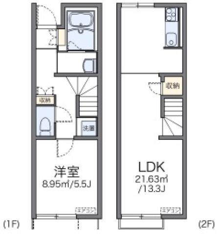 レオネクスト住吉A(1LDK/1階)の間取り写真