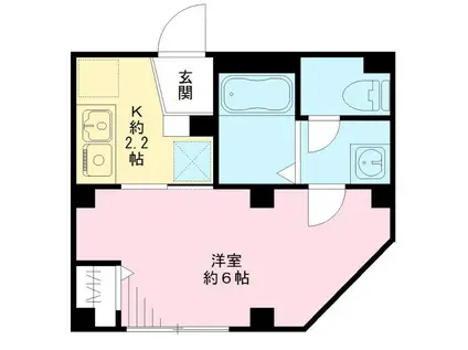 ル・ブラン(1K/1階)の間取り写真