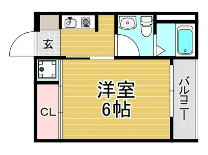 CASAMENTOCALCE(1K/1階)の間取り写真