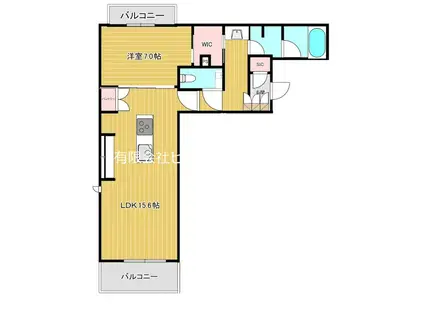 ステラ キャシェット(1LDK/4階)の間取り写真