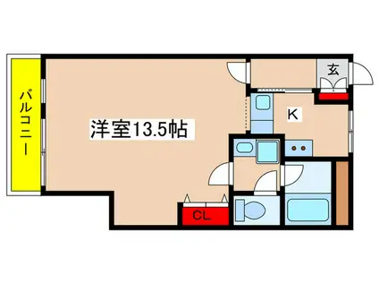 高石サロン(1K/1階)の間取り写真
