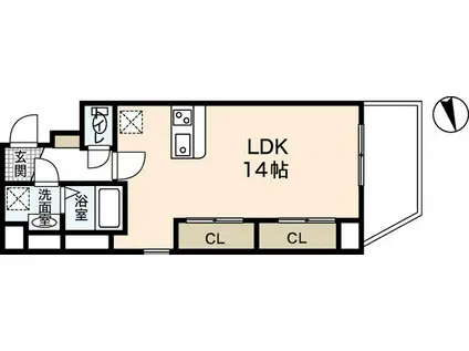 八丁堀 I BLD(ワンルーム/11階)の間取り写真