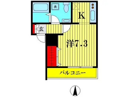 JMフジスタ9(1K/3階)の間取り写真