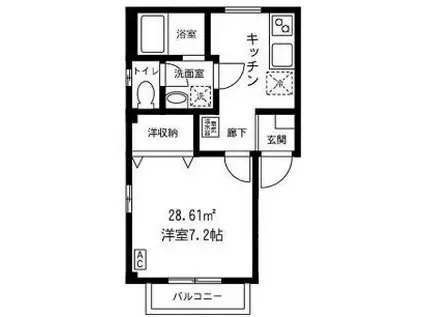 DRITT K HAUS(1K/3階)の間取り写真