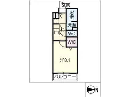 阿倉川COSMOS I(1K/2階)の間取り写真