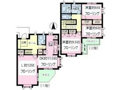目白台3丁目(3LDK/1階)の間取り写真