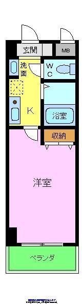 山本グリーンヴィレッジ(1K/4階)の間取り写真