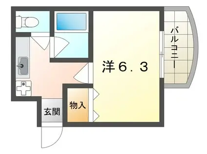 香里ニートネス(1K/2階)の間取り写真