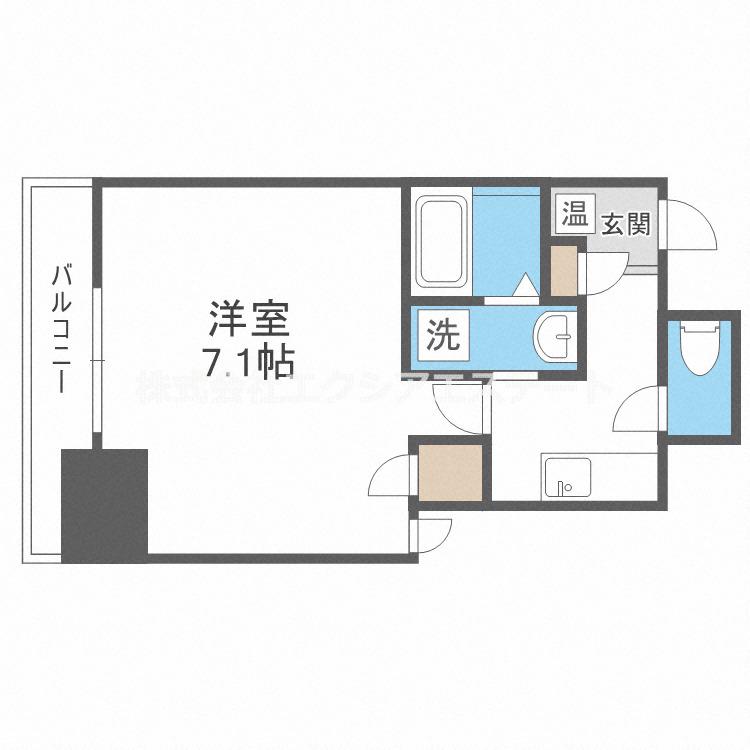 レグゼスタ福島(1K/3階)の間取り写真
