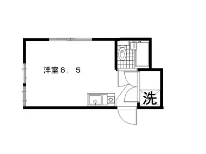 ベイグリーンハイツII(ワンルーム/2階)の間取り写真