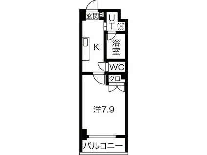 シティライフ今池南(1K/3階)の間取り写真
