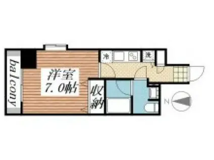 プレスプレスタイル両国(1K/11階)の間取り写真