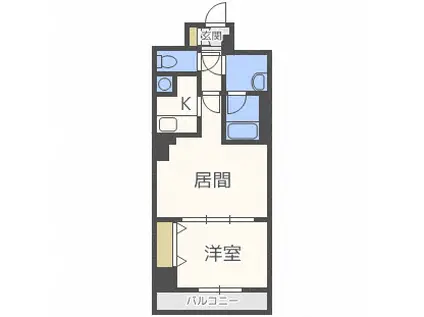ビッグパレス南5条(1LDK/3階)の間取り写真