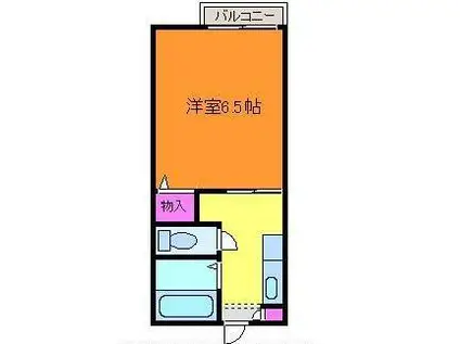 ディアスダンディ(1K/1階)の間取り写真