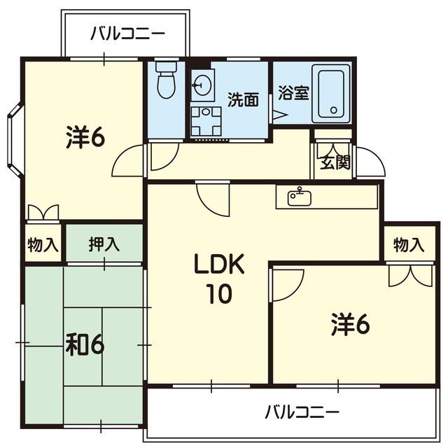 パークサイドRTI(3LDK/3階)の間取り写真
