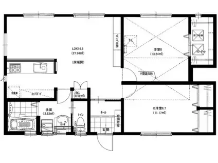 ディライトコート(2LDK/2階)の間取り写真