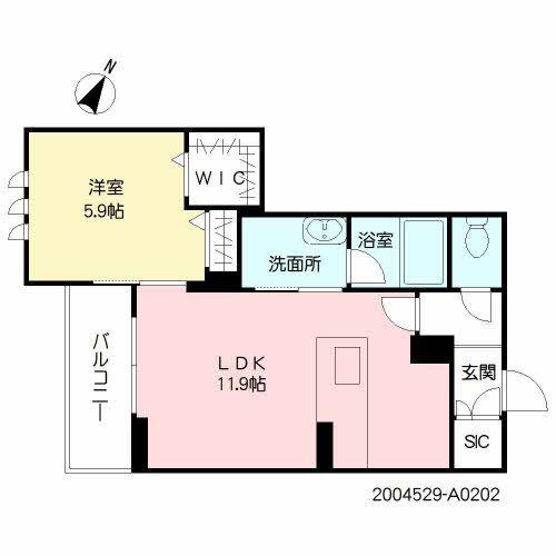 シャーメゾン月出(1LDK/2階)の間取り写真