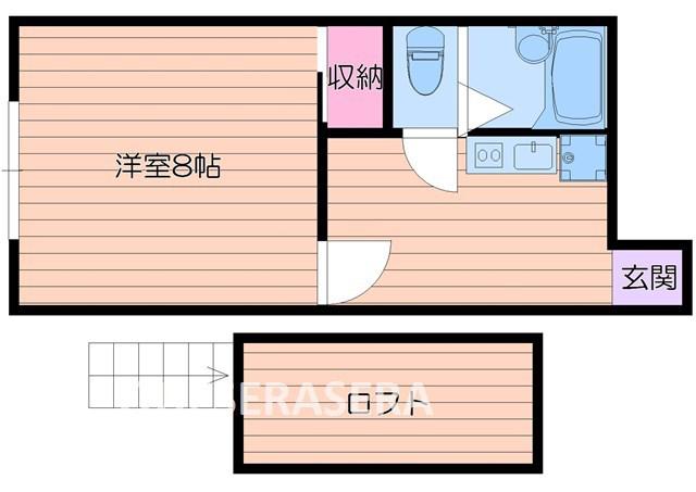 ビコロール東住吉(1K/1階)の間取り写真