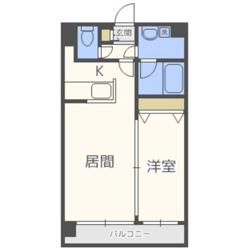 ルラシオン北9条通(1LDK/14階)の間取り写真