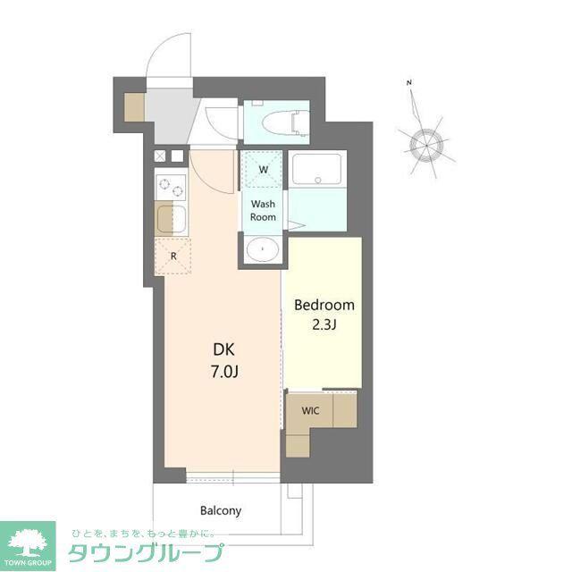 プロスタイルウェルス新小岩(1DK/9階)の間取り写真