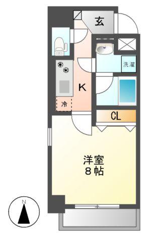 ア レーズ(1K/3階)の間取り写真