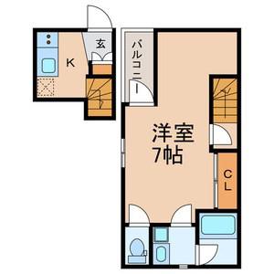 GARDEN HILLS MATSUDO(ワンルーム/2階)の間取り写真