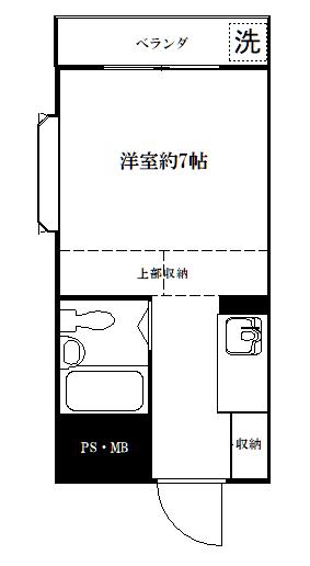 ミューズ東玉川(ワンルーム/3階)の間取り写真
