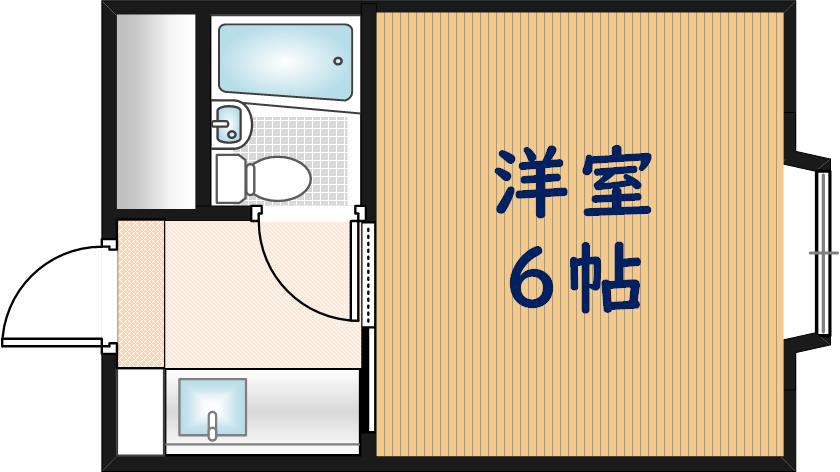 サンシャイン弥刀(1K/3階)の間取り写真