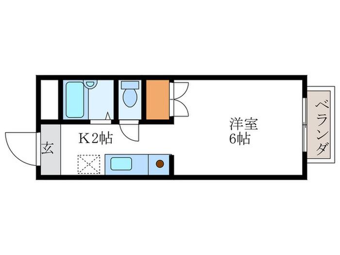 マンション福島(1K/3階)の間取り写真