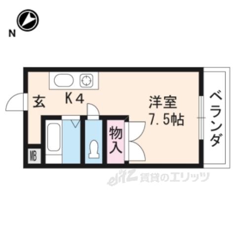 プリマベーラ瀬田(ワンルーム/3階)の間取り写真