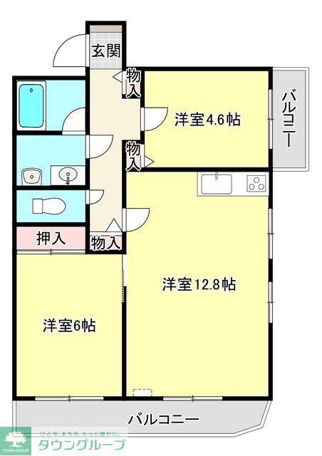 ラルス・マロン(3DK/4階)の間取り写真