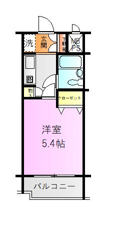 坂戸ダイカンプラザCITYII(1K/2階)の間取り写真