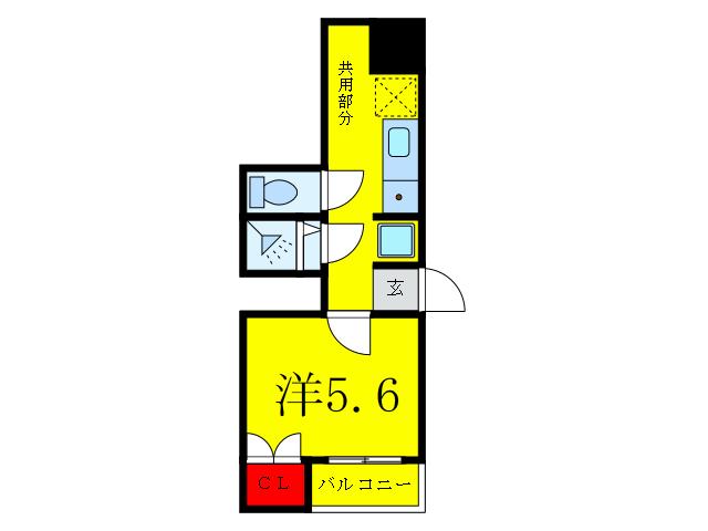 運来ビル(ワンルーム/3階)の間取り写真