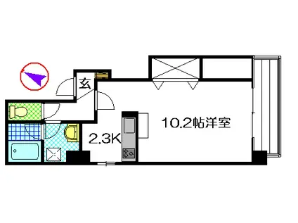 第2坊田ビル(1K/4階)の間取り写真