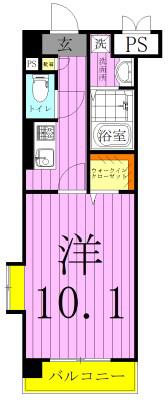 マーケイ(1K/2階)の間取り写真