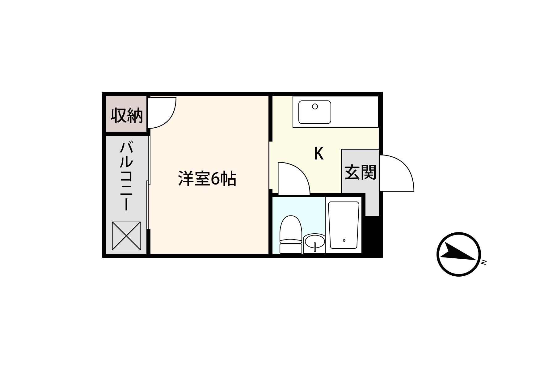 アシスト第3岐阜マンション(ワンルーム/3階)の間取り写真