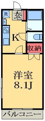 クレオール佐倉(1K/1階)の間取り写真
