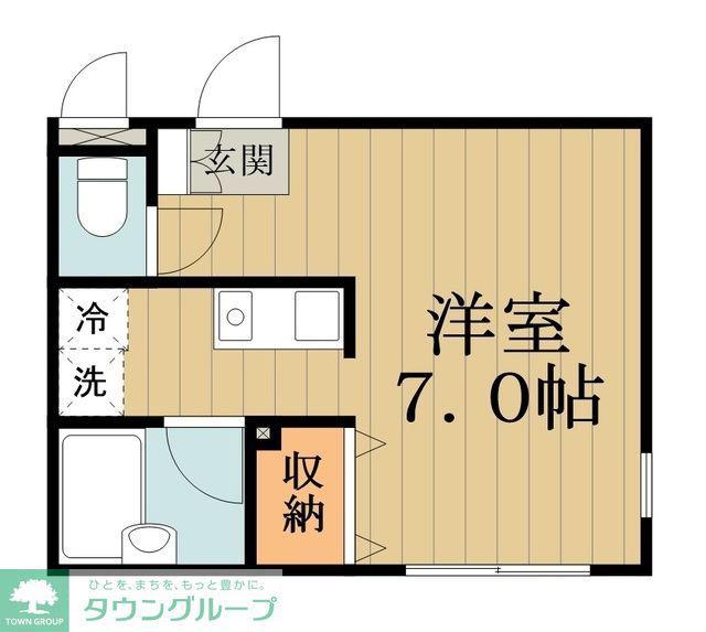 MODULOR武蔵小金井(1K/1階)の間取り写真