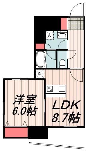 プライムアーバン町屋サウスコート(1LDK/12階)の間取り写真