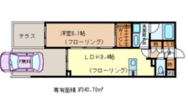 グランガーデンⅢ(1LDK/1階)の間取り写真