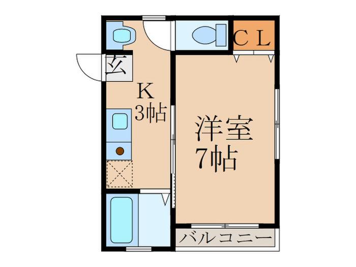 プレステ-ジ神田(1K/1階)の間取り写真