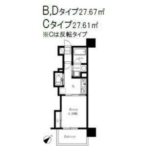 リアライズ清閑町(1K/8階)の間取り写真