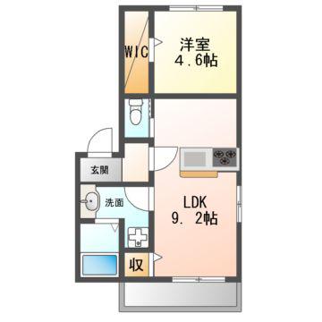 グランディオーソ(1LDK/2階)の間取り写真