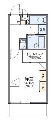 レオパレスリベルテ(1K/3階)の間取り写真