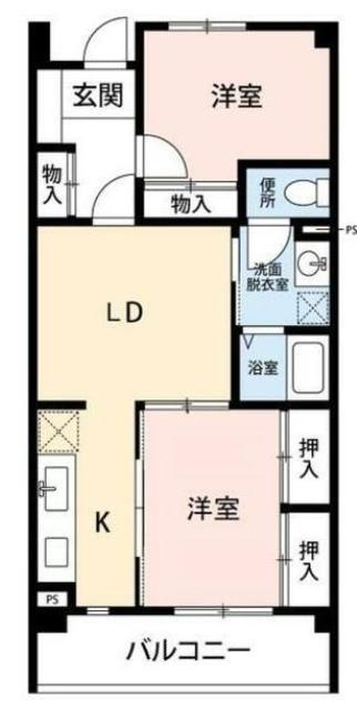 PLENDY相模原清新(2LDK/3階)の間取り写真