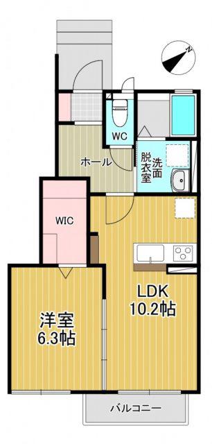 マンゴーツリーA(1LDK/1階)の間取り写真