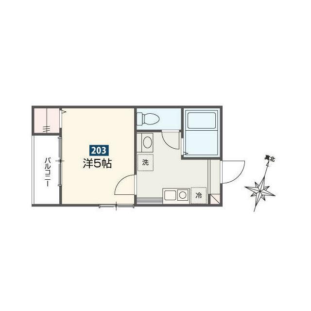 CASA TSUMUGI(1K/2階)の間取り写真